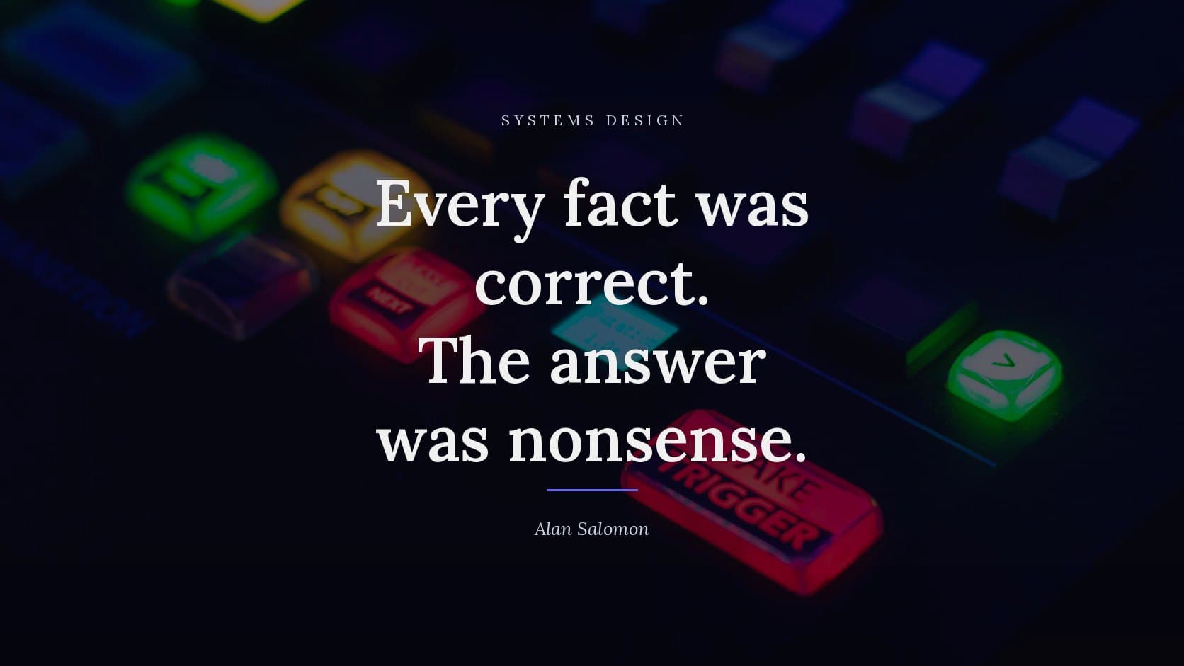 Every fact was correct. The answer was nonsense.